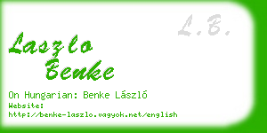 laszlo benke business card